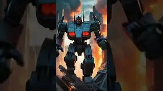 Superhero vs Robot city chaos #superhero #robot #chaos