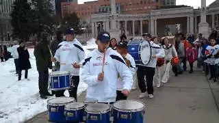 Denver Broncos Fans Parade Through Civic Center Park
