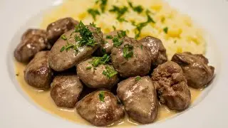 «Нежная куриная печень в сливочном соусе»