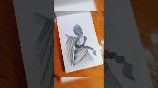 Saree & Long Hair Aesthetic#art #drawing #youtubeshorts #shorts #shortvideo #reels #youtube #sketch