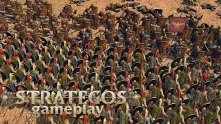 Roman Army vs Ptolemaic Army - Strategos Game - Battle Simulator