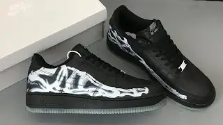 Nike Air Force 1 Low Black Skeleton Halloween BQ7541 001 Review from Supkicks