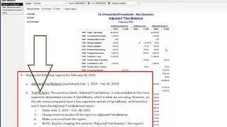 QuickBooks Desktop Trial Balance Report with Name Changed to Adjusted Trial Balance