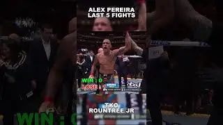 Alex Pereira&rsquo;s Last 5 Fights in 60 Seconds 🥶🔥 #ufc #mma #poatan