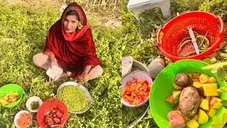 Village lifestyle in Pakistan |Cooking Green Beans with Potatoes in the Village 
