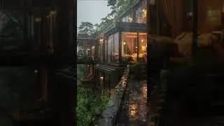 Rainy Jungle Escape | Modern Glass House Vibes