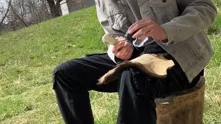 flint knapping stone spear point start to finish