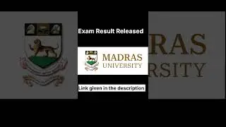 Madras University result 👀