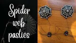 Making spiderweb burlesque pasties