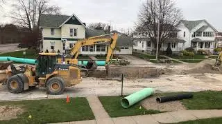 4-22-2020 Jefferson St. Crew Port Clinton, Ohio working hard