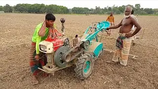 Amazing power tiller engine starting techniques - Amazing machine start (part=97)