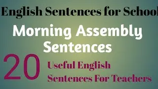 English Sentences for Morning assembly|#english #dailyuseenglishsentences #dailyuseenglish