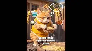 Grumpy chef cat #samandbruno #catshorts #funnycat #catshortsvideos #aicat #catmeme #funnyanimals
