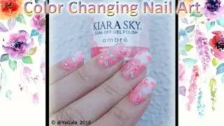 Kiara Sky color changing nail art / Дизайн термо лаком