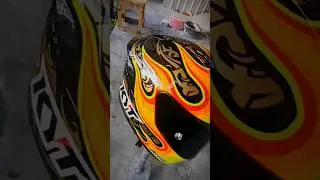 ig wac.design_ #airbrush #kyt #painting #repaint #kythelmet #helmet #helmetloversindonesia #art
