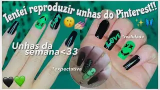 TENTEI REPRODUZIR UNHAS DO PINTEREST!!💅🏻✨ UNHAS DA SEMANA!! |Iris Carvalho Costa