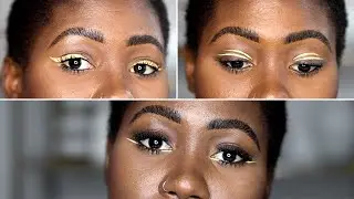 SIMPLE COLORED EYELINER LOOKS | Graphic Eyeliner Dark Skin