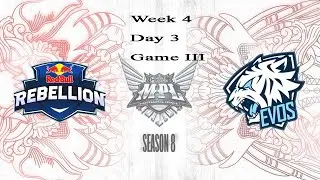 Rebellion Genflix vs Evos Legends | Match 3 MPL Indonesia | Week4 Day3 | RBG vs Evos