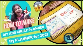 How to make a DIY PLANNER for 2021|Easy and cheap planner out of notebook/sketch book by Dhanu ☺️