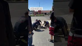 Kitten stuck in sewer rescued by fire department and animal services!