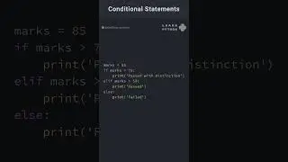 Conditional Statements in Python #computerlanguage #javascript #pythonlearning
