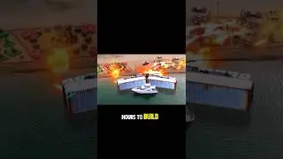 😲mr.beast romchak video👻#yacht#defense#cannon fire#plan#building