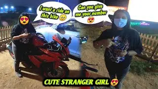 Cute Stranger Girl Impressed On My Superbike 😍 I Flirted With Cute Stranger Girl 🤭