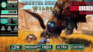 Monster Hunter Wilds - RX 580 | All Settings Tested | 1080p Performance Benchmark
