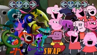 [SWAP] FNF Bacon But All Rainbow Friends Chapter 2 Sing It - All Peppa mod - Friday Night Funkin'