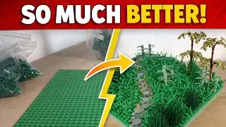 Lego Landscape / SO MUCH BETTER #lego #jbricks #Landscape #better #plants #lego #tutorial #trick