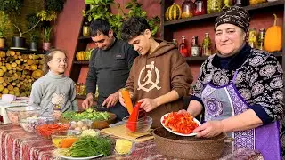 Peaceful Rural Simple Village Life - Grandma Cooking Traditional Recipes