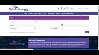 Logging into Mypayingcryptoads.com