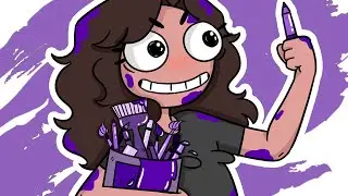 FIZ UM DESENHO USANDO SÓ A COR ROXA