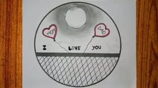 Mom Dad || Circle Scenery Drawing Art || Viralvideo Biutiful || Trending Video Very Nice 