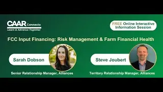 FCC Input Financing Risk Management and Farm Financial Health