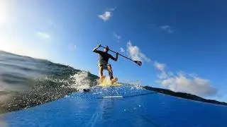 Wipeouts in SlowMo - Canary Island Lanzarote SUP Surf with ISUP ITIWIT 500 Longboard