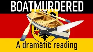 A german man drinks beer and reads boatmurdered