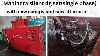 Mahindra single phase silent dg set with new canopy and new alternator