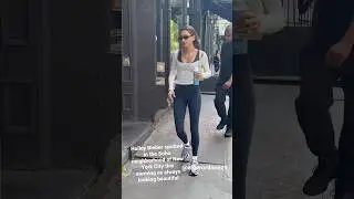 Hailey Bieber spotted in the Soho neighborhood of New York this morning as always looking beautiful