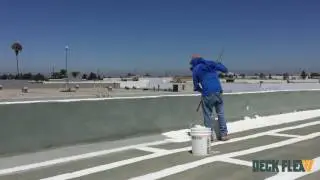 How to Apply Elastomeric Roof Coating Using Deck Flex T2424 Reflective Roof Coating