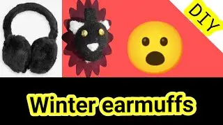 how to make DIY winter ear muffs for kids ...ठंड के लिए ईयर मफश बनाना सीखें।😍 #earmuffs