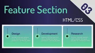 Responsive Card Feature Section using HTML & CSS | IB-Media