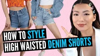 How to Style High Waisted Denim Shorts