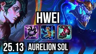 HWEI vs AURELION SOL (MID) | 5/3/18, 700+ games | KR Master | 25.13