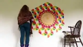 Francesca Painting Wall Mural Sacred Geometry Time Lapse | Francesca Love Artist