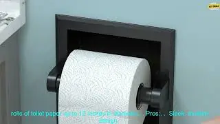 1005005804319390 Black Recessed Toilet Paper Holder Wall Mount Made of Metal, In Wall T
