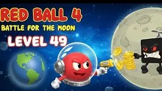 Red Ball 4 level 49 moon level new version walkthrough gaming game play #gaming