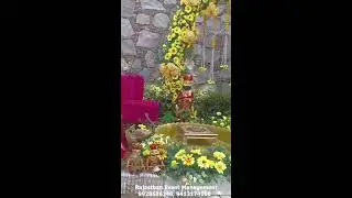 Haldi Decoration in Udaipur | Royal & Floral Haldi Setup by Udaipur Event Management  9928686346