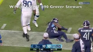 '20 Week 10@Titans Colts  NT #90 Grover Stewart