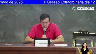 Sessão Extraordinária dia 12 de dezembro de 2025.